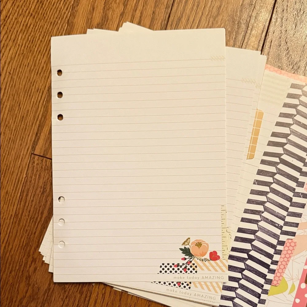 Cream and Blue Planner with Inserts